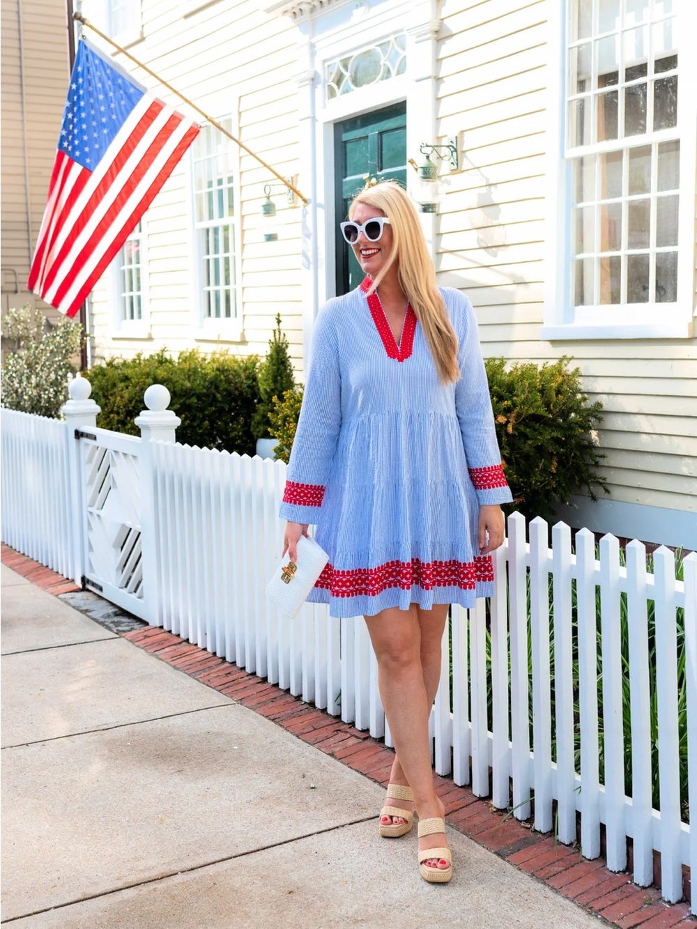 NEW Sail to Sable The Chatham Seersucker Fit & Flare Dress - Picture 1 of 13
